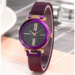 Жіночі годинники Starry Sky Watch на магнітній застібці Фіолетовий