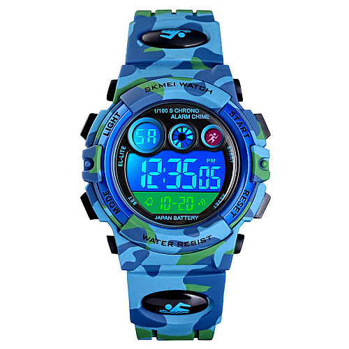Часи наручні дитячі Skmei 1547 Camouflage Light Blue 1547CMLTBU (17147-hbr)