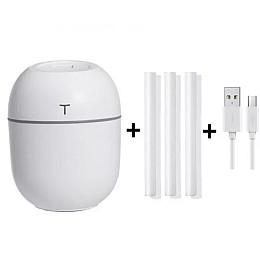 Ультразвуковой мини-увлажнитель воздуха OEM HUMIDIFIER с диффузором USB 10х7х5 см 220 мл Белый (HT0001)