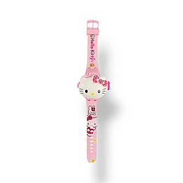 Детские наручные часы проекционные Takara Tomy Hello Kitty Розовый (484492649)