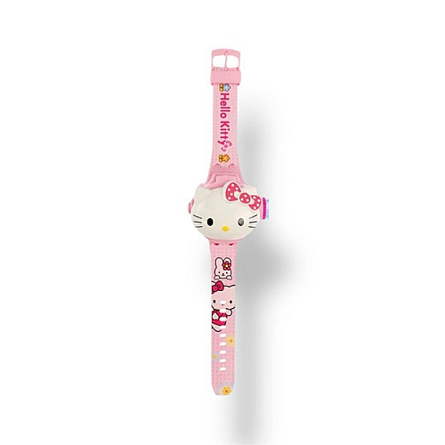 Детские наручные часы проекционные Takara Tomy Hello Kitty Розовый (484492649)