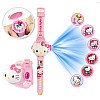 Детские наручные часы проекционные Takara Tomy Hello Kitty Розовый (484492649)