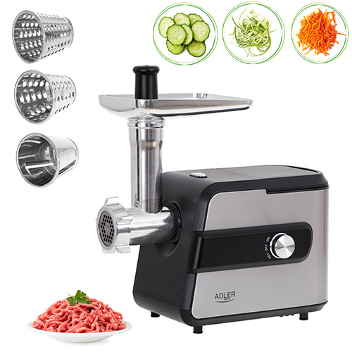 Мясорубка Adler AD 4813 2000 Вт Черно-серебристый (102827984)