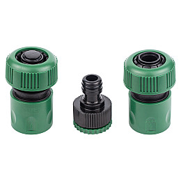 Набір конекторів 1/2" + адаптер в/р 1/2"×3/4" для шланга 3/4" GRAD (5016165)