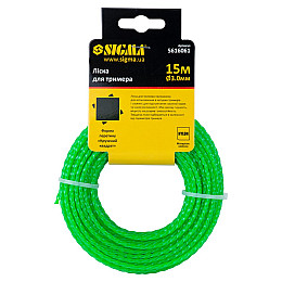 Леска Sigma для триммера крученый квадрат Ø3.0мм 15м (5616061)