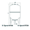 Расширительный бак Sprut VT 50 7910