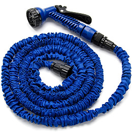 Шланг для поливу компактний розтягуючийся Magic Hose 22,5m/75ft стрейтч шланг Синій