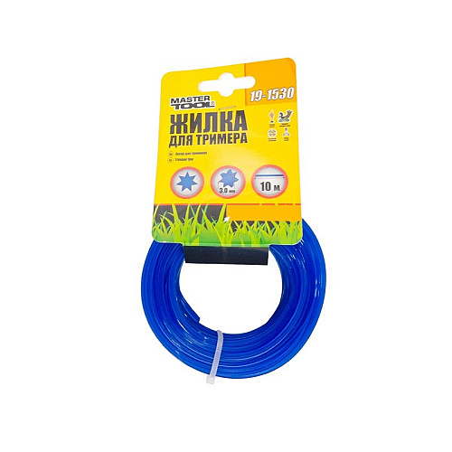Леска для триммера MASTERTOOL 3.00 мм 10 м "семиугольник" 19-1530