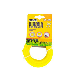 Леска для триммера MASTERTOOL 2.00 мм 15 м "квадрат" 19-1420