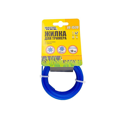 Леска для триммера MASTERTOOL 2.00 мм 10 м "семиугольник" 19-1520