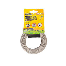 Леска для триммера MASTERTOOL со стальным сердечником 2.40 мм 10 м "круг" 19-2024