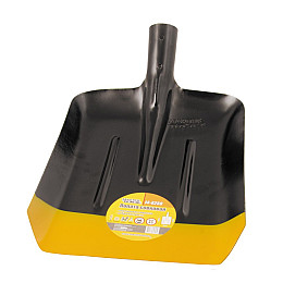 Лопата совковая MASTERTOOL 235х285х360 мм черно-желтая покраска 0.9 кг 14-6256