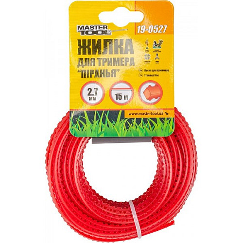 Леска для триммера MASTERTOOL GM Пиранья 2,70 мм* 15 м (19-0527)