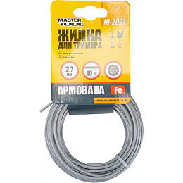 Леска для триммера MASTERTOOL "Пиранья" армированная 2.70 мм 15 м зубчатий квадрат 19-0627