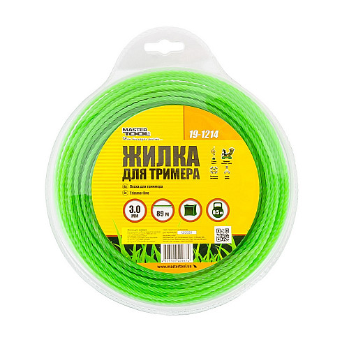 Леска для триммера MASTERTOOL GM Квадрат витый 3 мм 89 м (19-1214))