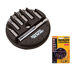 Насадки отвёрточные набор 7 штук с держателем MASTERTOOL GM (40-0381)