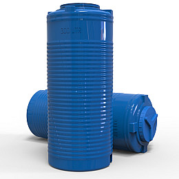 Бочка 300 л вузька вертикальна двошарова Європласт