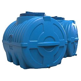 Бочка пластиковая 200л харчова горизонтальна трьохшарова Рото Європласт