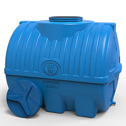 Бочка пластиковая 500л горизонтальна трьохшарова харчова Рото Європласт