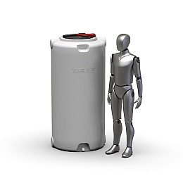 Бочка пластиковая 750л біла харчова Viger