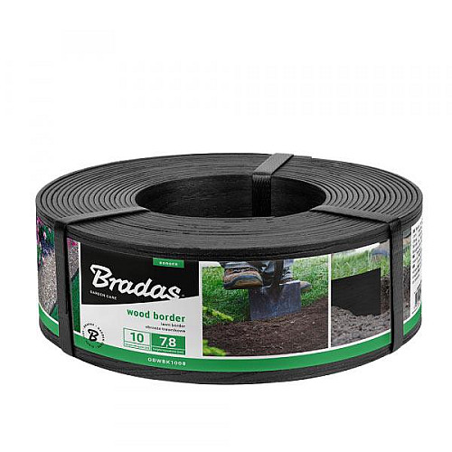 Бордюр Wood Border 78х28 мм 10 м черный Bradas