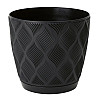 Горшок для цветов Flow-13 1,14 л черный с подставкой Form-Plastic