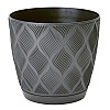 Горшок для цветов Flow-15 1,75 л антрацит с подставкой Form-Plastic