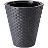 Горшок для цветов Rattana 40 антрацит Form-Plastic