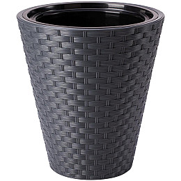 Горшок для цветов Rattana 40 антрацит Form-Plastic