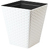 Горшок для цветов Rattana kwadro-30 белый Form-Plastic 20,1 л