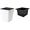 Горшок для цветов Rattana kwadro-30 белый Form-Plastic 20,1 л