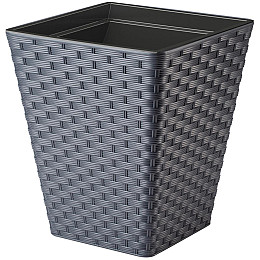 Горшок для цветов Rattana kwadro-40 антрацит Form-Plastic