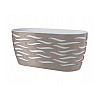 Горшок для цветов Sahara Duo Oval-35 6 л бежевый-белый Form-Plastic