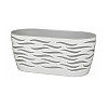 Горшок для цветов Sahara Duo Oval-35 6 л белый-серый Form-Plastic