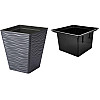 Горшок для цветов Sahara kwadro-40 антрацит Form-Plastic