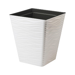 Горшок для цветов Sahara kwadro-40 белый Form-Plastic 41 л