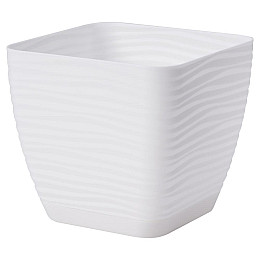 Горшок для цветов Sahara mini kwadro-11 0,8 л белый Form-Plastic