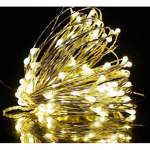 Гирлянда нить Re:Market Капля росы 100led 10 м Золотистая
