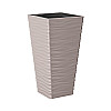 Горшок для цветов Sahara slim kwadro-40 бежевый Form-Plastic
