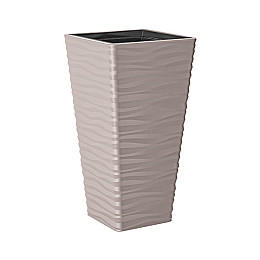 Горшок для цветов Sahara slim kwadro-40 бежевый Form-Plastic