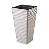 Горшок для цветов Sahara slim kwadro-40 серый Form-Plastic