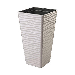 Горшок для цветов Sahara slim kwadro-40 серый Form-Plastic