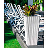Горшок для цветов Form-Plastic Rattana Slim kvadro-35 белый