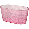 Кашпо Diamant-mini Oval-23 2 л прозрачно-розовый Form-Plastic