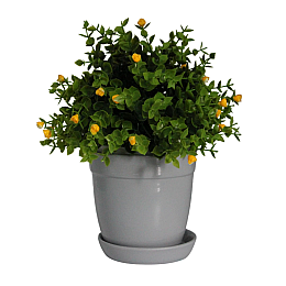 Керамічний горщик Глорія 0,5л глянець Сірий ММ-Пласт