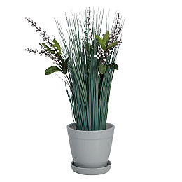 Керамічний горщик Глорія 0,5л глянець Сірий ММ-Пласт