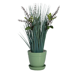 Керамічний горщик Глорія 2 л глянець Оливка ММ-Пласт