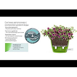 Умный подвесной вазон VISTA 3,8 л. белый-пурпурный Santino