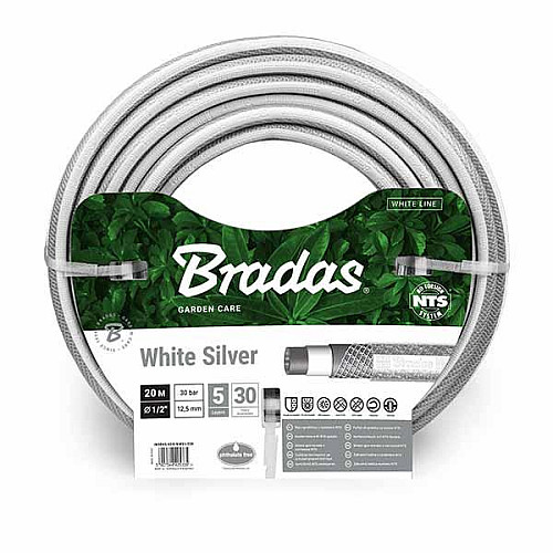 Шланг для поливу NTS WHITE SILVER 1/2" – 20м Bradas