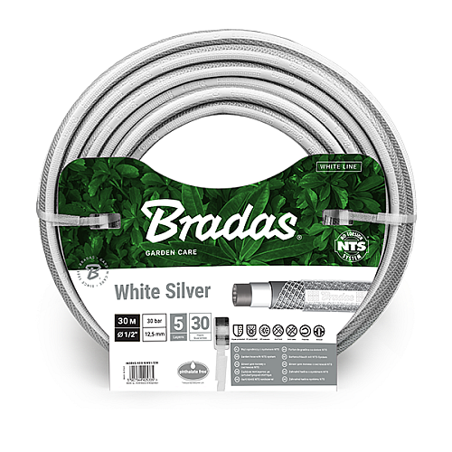 Шланг для поливу NTS WHITE SILVER 1/2" – 30м Bradas